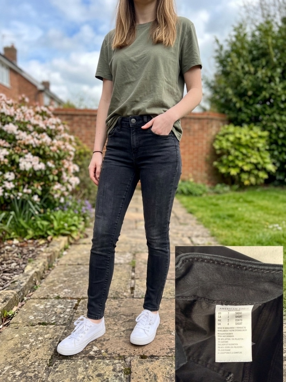 American Eagle Outfitters Black High-Rise Skinny Jeans